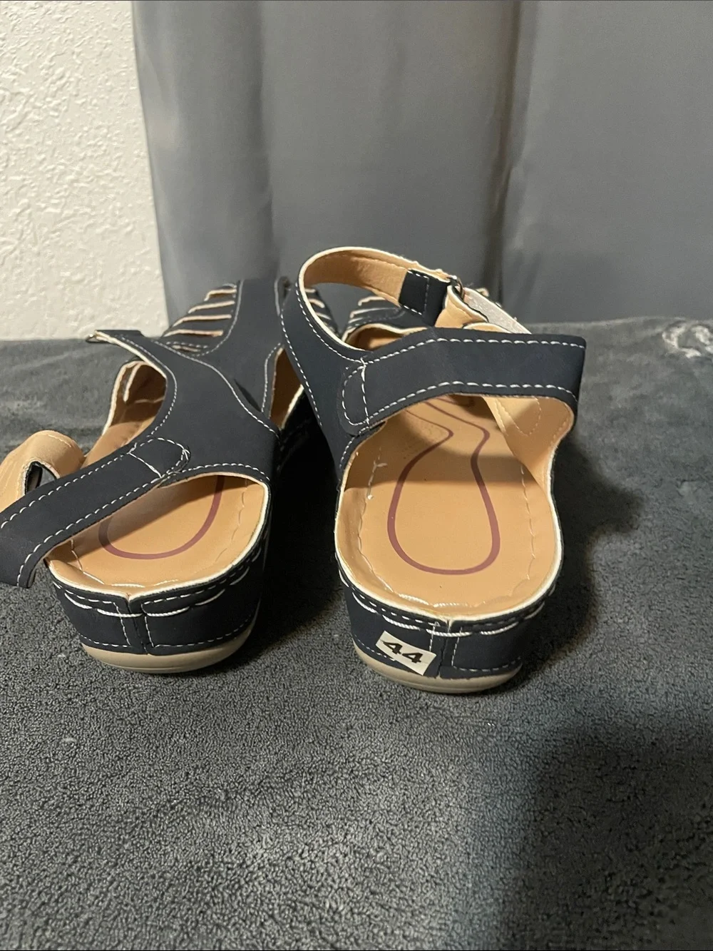 Women's Black Cutout Ankle-Strap Sandals